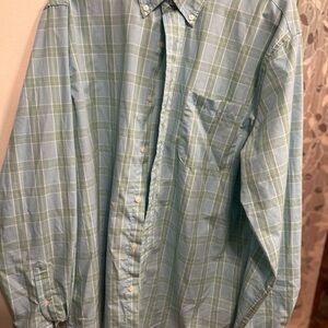 Saddlebred Men's Blue and White Checkered Shirt